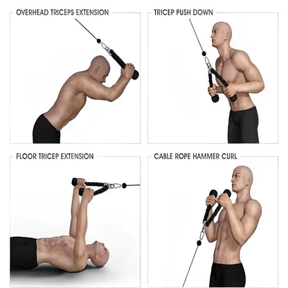 Equipment Biceps Training Double Head Pull Rope Gym Accessories Triceps Lower Press Handle Tricep Laterals Muscle