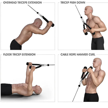 Equipment Biceps Training Double Head Pull Rope Gym Accessories Triceps Lower Press Handle Tricep Laterals Muscle