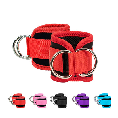 Fitness Sports Straps Adjustable D-Ring Support Cuffs Ankle Gym Workouts Pulley With Buckle Guard Leg Strength Safety Abductors