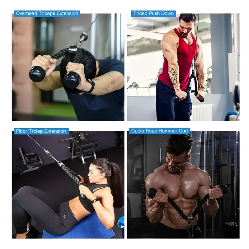 Equipment Biceps Training Double Head Pull Rope Gym Accessories Triceps Lower Press Handle Tricep Laterals Muscle