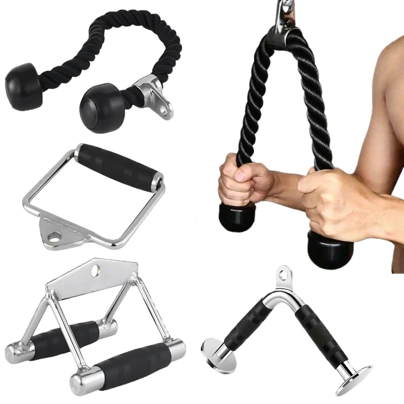 Equipment Biceps Training Double Head Pull Rope Gym Accessories Triceps Lower Press Handle Tricep Laterals Muscle